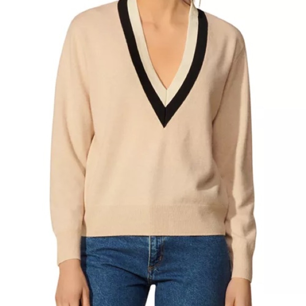 Sandro Vince Vneck wool sweater